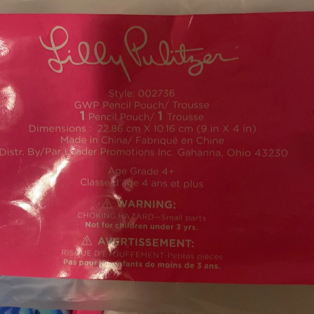 NWT Lilly Pulitzer Pencil Pouch